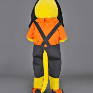 Chien à salopette dos