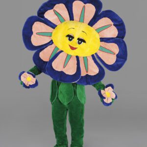 Nos mascottes “Fleur Enchantée” se distinguent par leurs couleurs vives et contrastées — l’une bleu profond, l’autre rouge éclatant — symboles de fraîcheur et d’élégance.