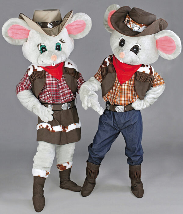 Mascottes Souris Cowboy