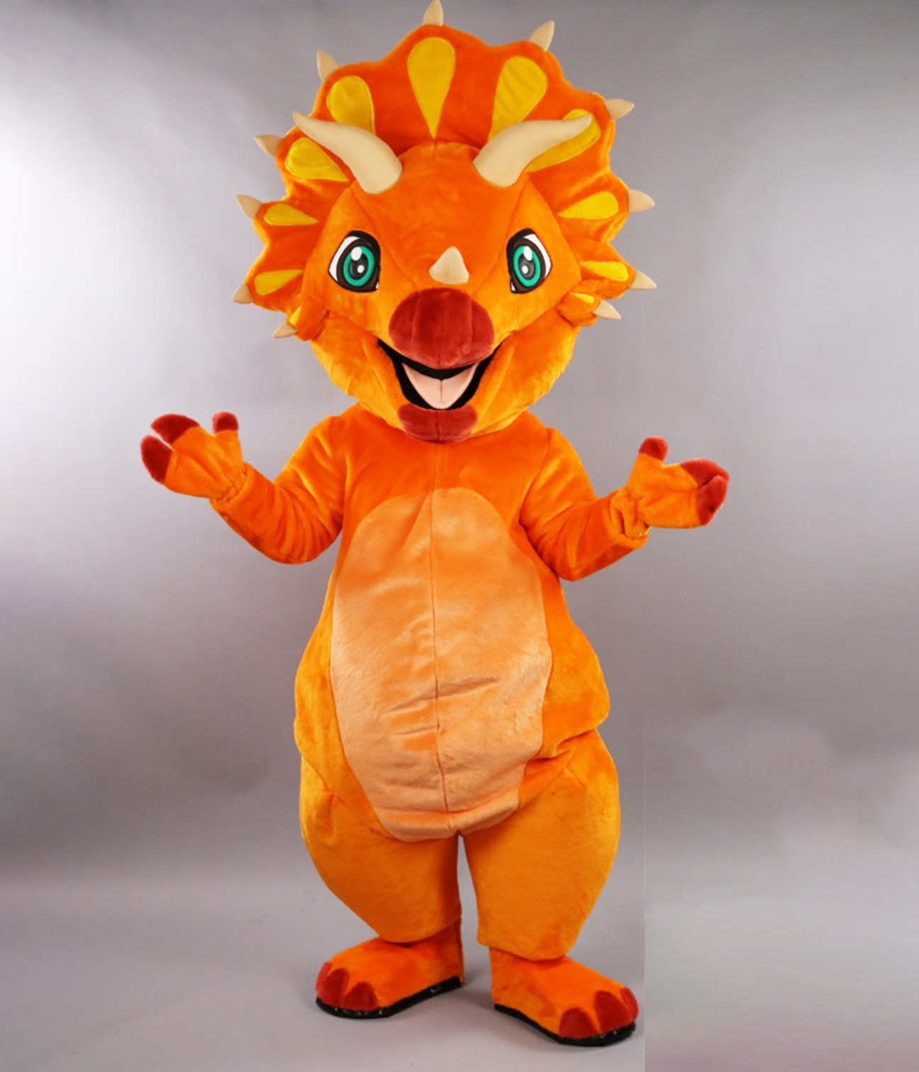 LOLANTA Déguisement Tricératops Enfant – Pyjama à Capuche D’animal, Combinaison 100% Polyester, Fermeture Double Sens, Moufles Et Chaussons Rabattables
